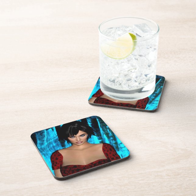 Porta-copo The World Behind the Eyes hard plastic coasters (Lado Direito)