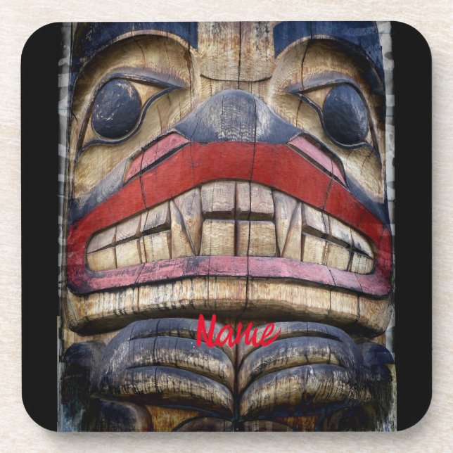 Porta-copo Thunder_Cove Totem de Rosto Polar (Frente)