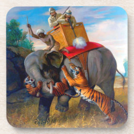 Porta-copo Tiger Hunting Briton Rivière 1920