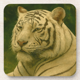 Porta-copo Tigre Branco Descendo em Woodland Shade