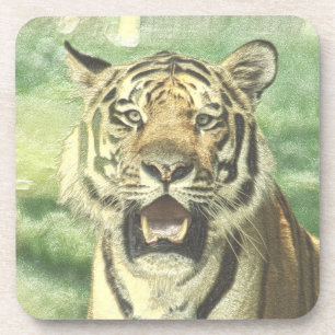 Porta-copo tigre metálico