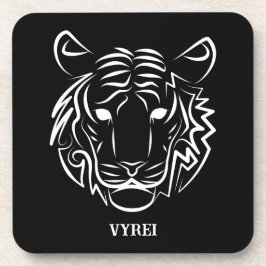 Porta-copo Tigre Tribal Negro e Branco