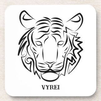 Porta-copo Tigre Tribal Preto e Branco