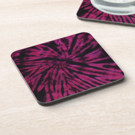 Porta-copo Tinta-Atada Roxa Rosa Preto Padrão Retro Hippie