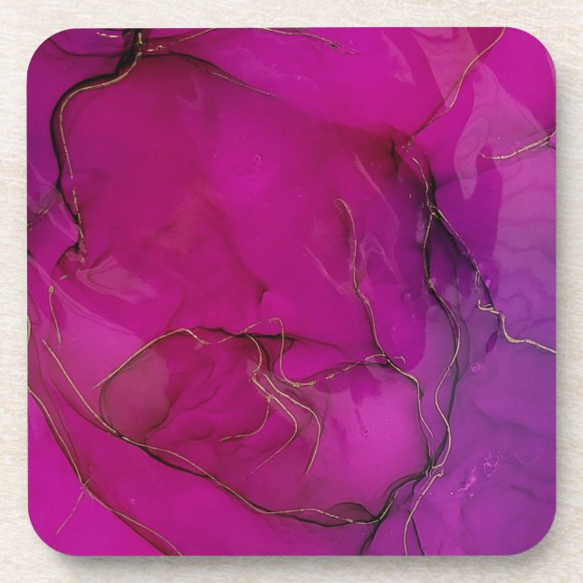 Porta-copo Tinta de álcool púrpura (Frente)