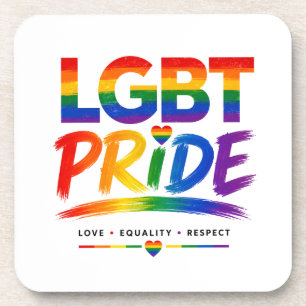 Porta-copo Tipografia Arco-íris Orgulho LGBT