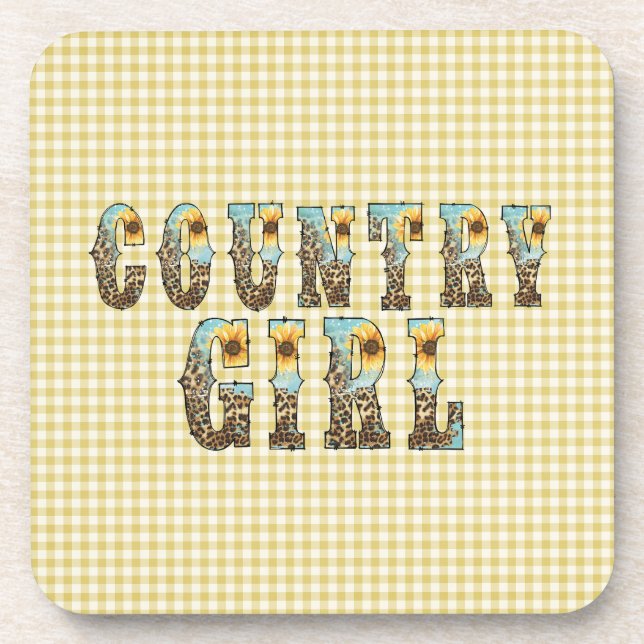 Porta-copo Tipografia de Country Girls (Frente)