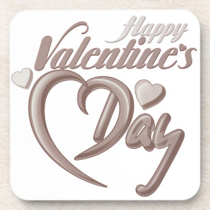 Porta-copo Tipografia do Script do Dia do Namorados Romântico