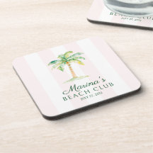Tiras de Cabana Rosa Cor-de-Rosa Aniversário Palm 