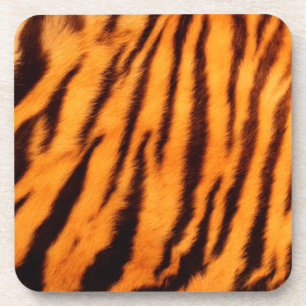 Porta-copo Tiras de Tigre Laranja Selvagem e Vibrante