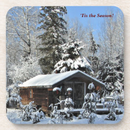 Porta-copo 'Tis os feriados de inverno da casa de campo de