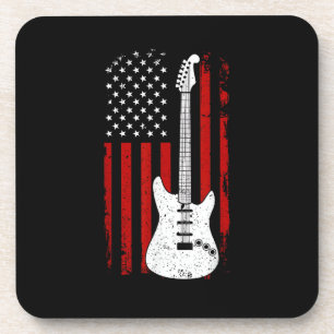 Porta-copo Toca Música Bandeira Americana dos EUA Violão Guit