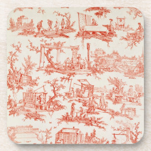 Porta-copo Toile de Jouy, ilustrando os processos de manuf