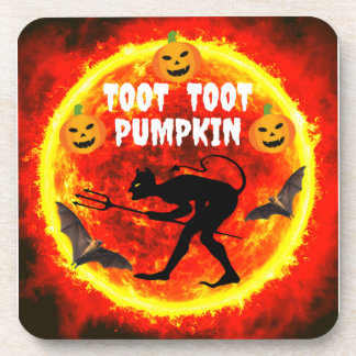 Porta-copo Toot Toot Pumpkin ... Coasters Assustador De Hallo