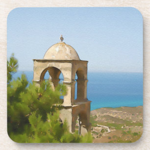 Porta-copo Torre de campainha de aquarela