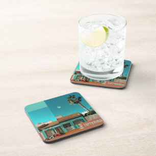 Porta-copo Torrevieja em Laranja e Turquesa