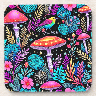 Porta-copo Trabalho de arte de Cogumelo Florestal Encantado V