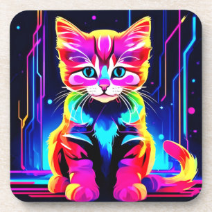 Porta-copo Trabalho de arte de Gato Vibrante