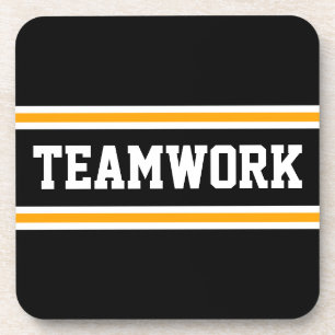 Porta-copo TRABALHO EM EQUIPE Brilhante Laranja Laranja Preto