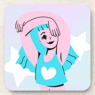 Porta-copo trans art on hard plastic coaster