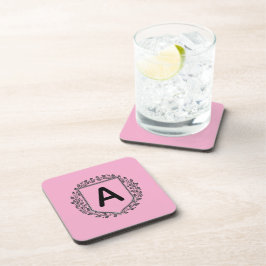 Porta-copo Travesseira Personalizada Escudo Floral Elegante I