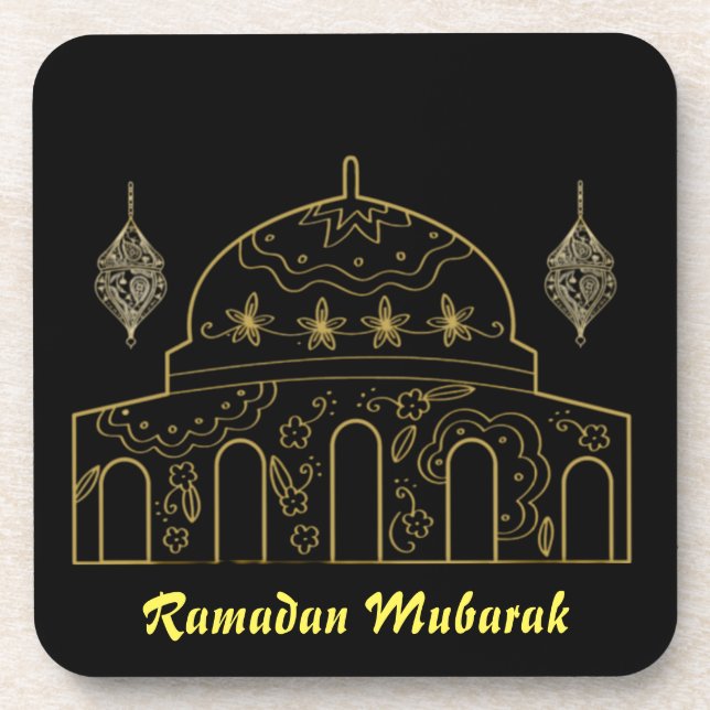 Porta-copo Travesseiro decorativo Ramadan Mubarak (Frente)