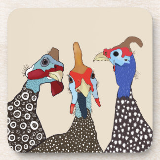 Porta-copo Três Aves De Cabra De Guiné Cortadas