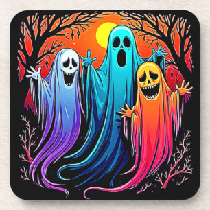 Porta-copo Três fantasmas fantasmas de Halloween Spooky Desig