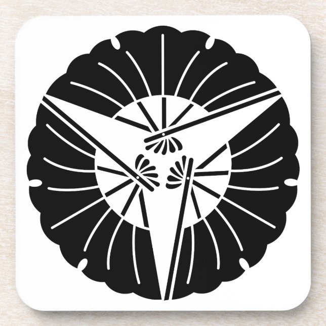 Porta-copo Três folhas de ginkgo em forma de ventilador (Frente)