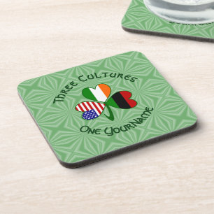 Porta-copo Trevo de Shamrock americano africano irlandês pers