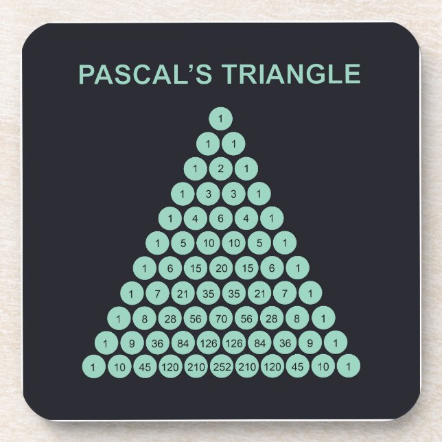 Porta-copo Triângulo de Pascal (Frente)