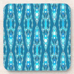Porta-copo Tribal Batik - Oceano Azul e Aqua
