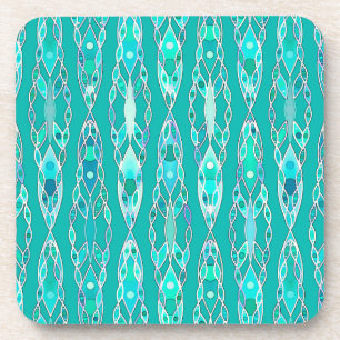 Porta-copo Tribal Batik - Turquesa e Aquamarine