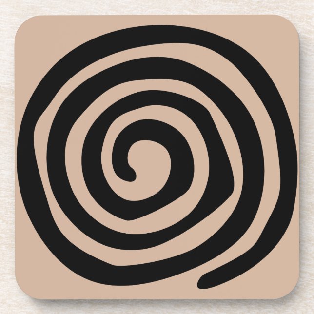 Porta-copo Tribal espiral petroglicph Arte mexicana (Frente)