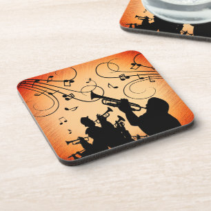 Porta-copo Trompet Section Jazz Music Orange Rust