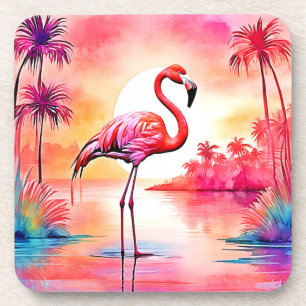 Porta-copo Tropical Flamingo Art