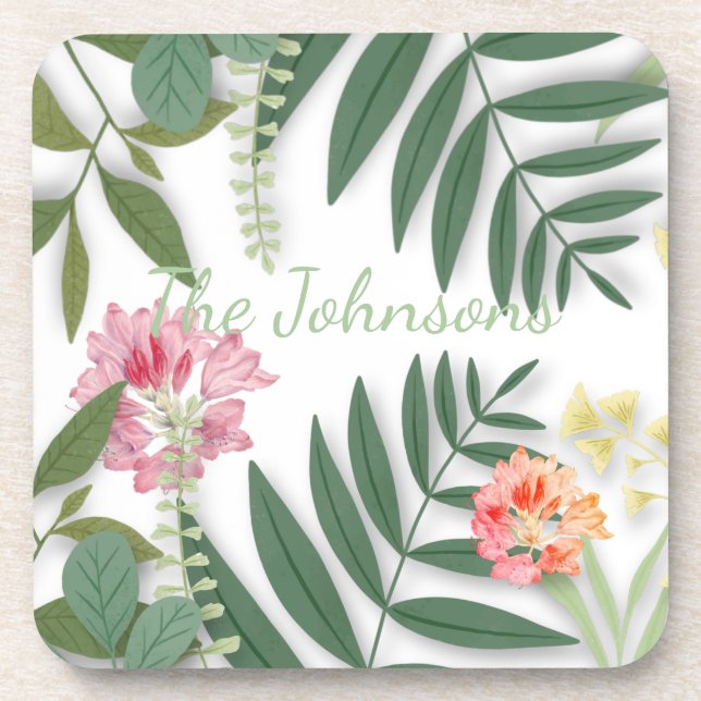 Porta-copo Tropical Floral (Frente)