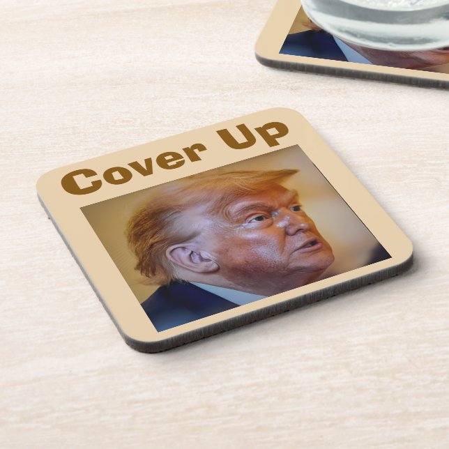 Porta-copo Trump/Cover Up Beverage Coaster (Left Side)
