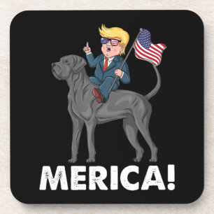 Porta-copo Trump Merica Great Dane Dog American Hero 4th