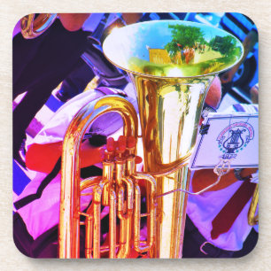 Porta-copo Tuba Brilhante em Perspectiva Inclinada Banda de M