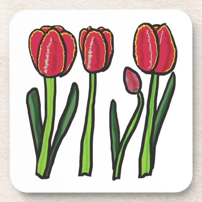 Porta-copo Tulipas (Frente)