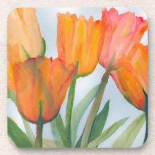 Porta-copo Tulipas de Citrus Laranja