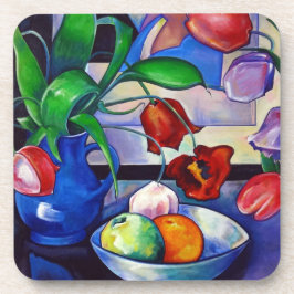 Porta-copo Tulipas e conjunto de Portas copos de Fruta de 6