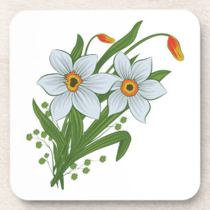Porta-copo Tulipas e Flores de Narcisos