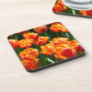 Porta-copo Tulipas laranja-claras no parque