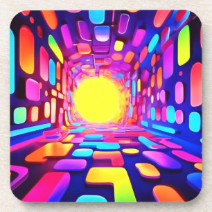 Porta-copo Túnel de Neon: Viagem Psicodélica