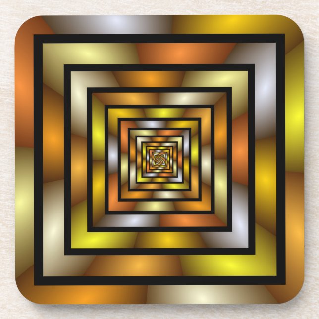 Porta-copo Túnel Luminoso - Gráfico Fratural Trippy (Frente)
