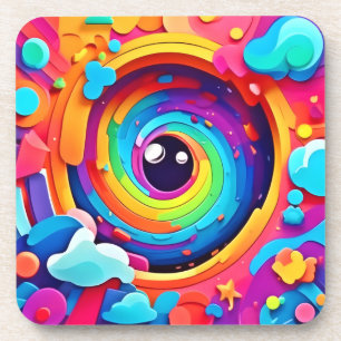Porta-copo Turbulência da imaginação colorida
