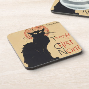 Porta-copo Turnê do Gato Preto Vintage Black Cat Art Nouveau