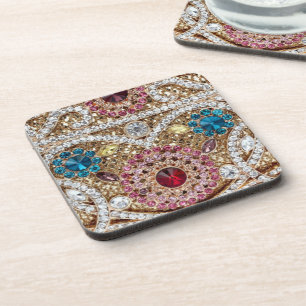 Porta-copo turquesa azul-prata-ouro-burguês-rosa-burguês